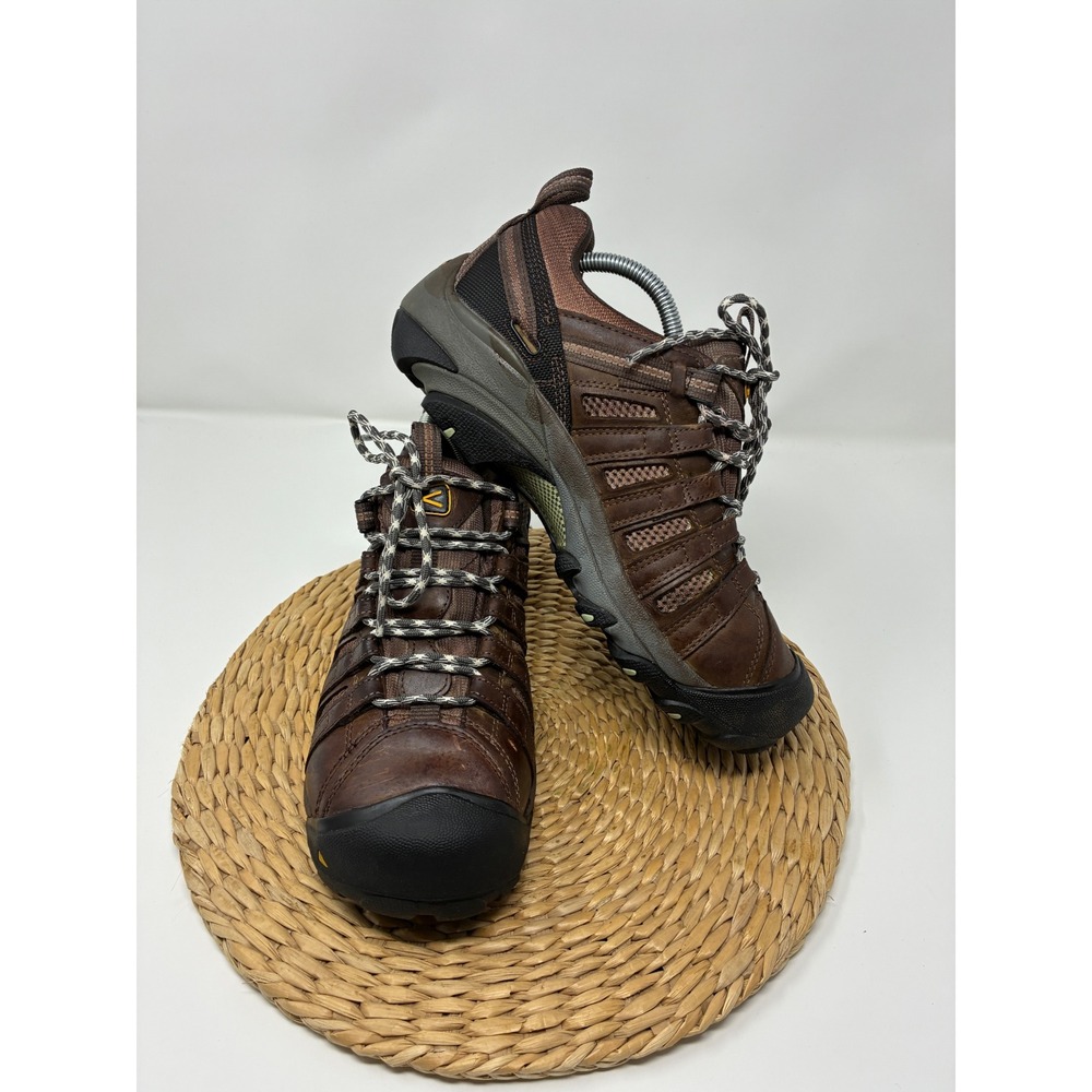 Keen Utility Flint Low Steel Toe Women's 10‎ Work Shoes Brown Leather ESD EH